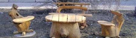 Мебель из коряг, дерева, веток и пеньков своими руками